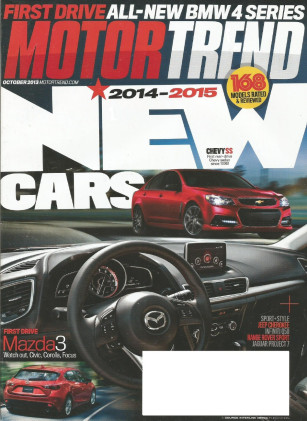 MOTOR TREND 2013 OCT - NEW CAR SPECIAL, CHEVY SS, INFINITI Q50, BMW 4